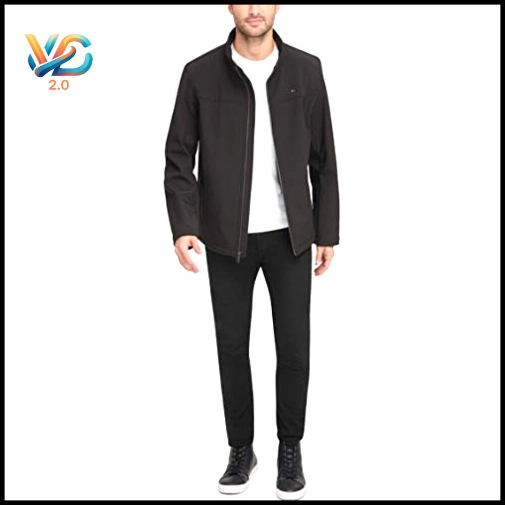 Men's Active Soft Shell Jacket Water Resistant Br… - image 4